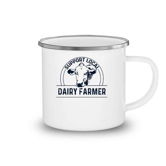 Support Local Dairy Farmer Camping Mug | Mazezy