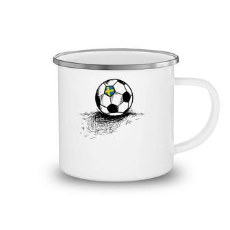 Sweden Soccer Ball Flag Jersey - Swedish Football Gift Camping Mug | Mazezy