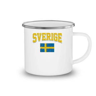 Sweden Swedish Flag Soccer Souvenir Sverige Fan Gift Camping Mug | Mazezy