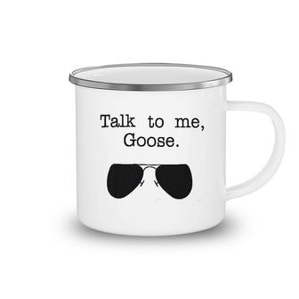 Talk To Me Goose Camping Mug | Mazezy
