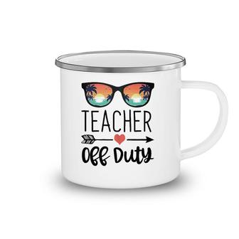 Teacher Design Sunglass Teacher Off Duty Camping Mug | Mazezy