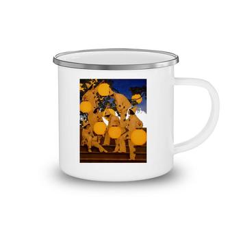 The Lantern Bearers Famous Painting By Parrish Camping Mug | Mazezy