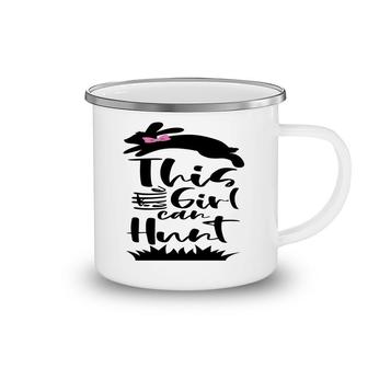 This Girl Can Hunt Easter Day Outfit For Girl Happy Easter Day Camping Mug - Seseable