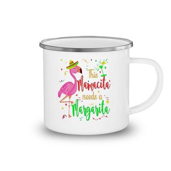 This Mamacita Needs A Margarita Flamingo Mom Camping Mug | Mazezy