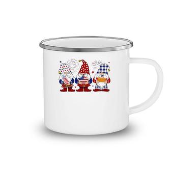 Three Gnomes 4Th Of July Independence Day American Flag Gift Camping Mug | Mazezy