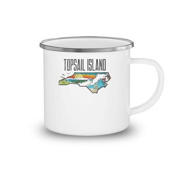 Topsail Island State Of North Carolina Outdoors Graphic Camping Mug | Mazezy