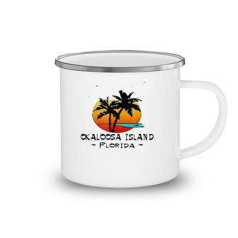 Tropical Okaloosa Island Florida Vacation Beach Gift Camping Mug | Mazezy