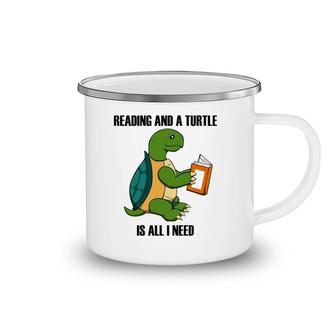 Turtles And Reading Funny Saying Book Camping Mug | Mazezy