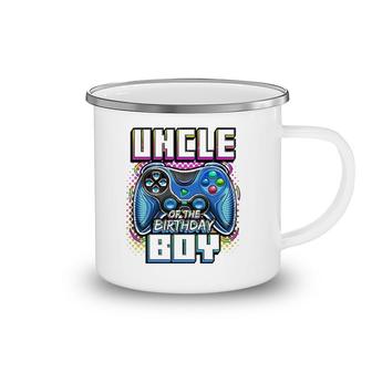 Uncle Of The Birthday Boy Matching Video Game Birthday Party Camping Mug | Mazezy