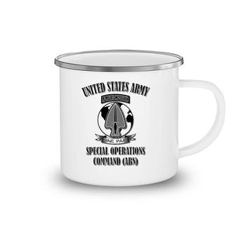 Us Army Special Operations Command Abn Back Design Camping Mug | Mazezy