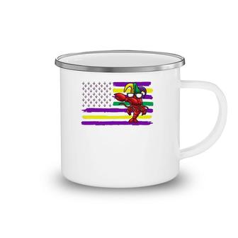 Usa Flag Crawfish Mardi Gras Gift Camping Mug | Mazezy