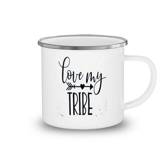 Valentines Day Love My Tribe Camping Mug | Mazezy