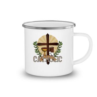 Venite Adoremus Catholic Believer God Pray Cross Gift Camping Mug | Mazezy