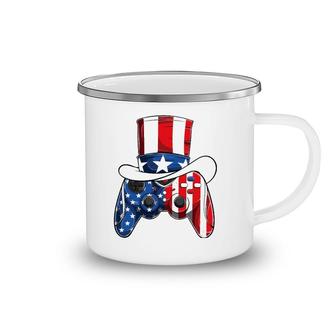 Video Game 4Th Of July Controller American Flag Kids Boys Camping Mug | Mazezy