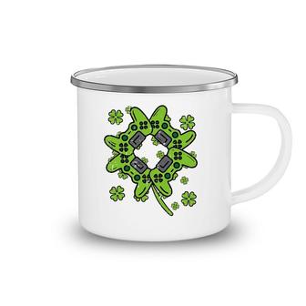 Video Game Shamrock Men Boys Kids St Patrick's Day Gamer Camping Mug | Mazezy