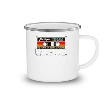 Vintage 1962 Retro Cassette 60Th Birthday 60 Years Old Camping Mug | Mazezy
