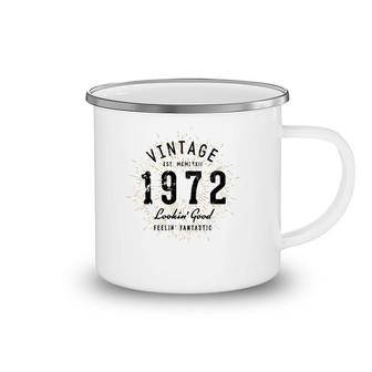 Vintage 50Th Birthday Born In 1972 Camping Mug | Mazezy