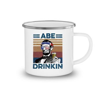 Vintage Abe Drinkin 4Th July Camping Mug