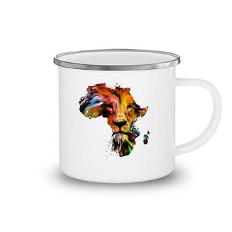 Vintage African Lion Lion Face Zoo Animal Africa Lion Camping Mug | Mazezy