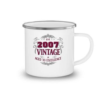 Vintage Est 2007 Birthday Gifts For Men & Women Camping Mug | Mazezy