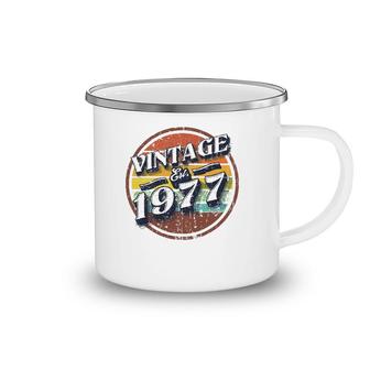 Vintage Established 1977 45Th Birthday Party Retro Men Camping Mug | Mazezy