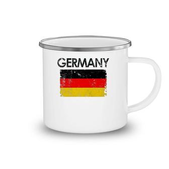 Vintage Germany German Flag Pride Gift Premium Camping Mug | Mazezy