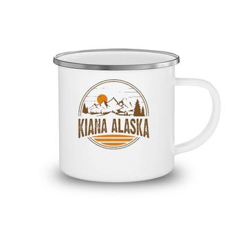 Vintage Kiana, Alaska Mountain Hiking Souvenir Print Camping Mug | Mazezy