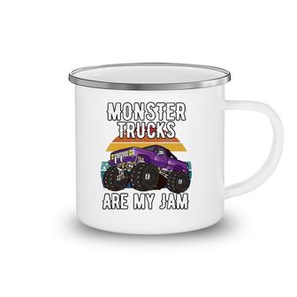 Vintage Monster Truck Are My Jam Boys Girls Birthday Gift Camping Mug | Mazezy