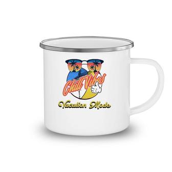 Vintage Retro Sunglasses Summer Vacation Mode Chill Vibes Camping Mug | Mazezy