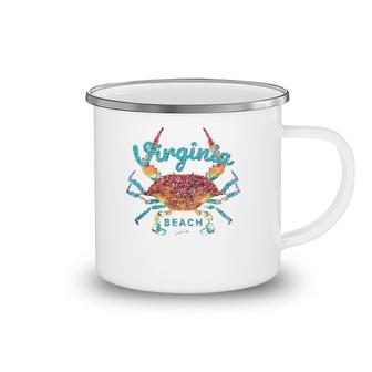 Virginia Beach Va Blue Crab Camping Mug | Mazezy