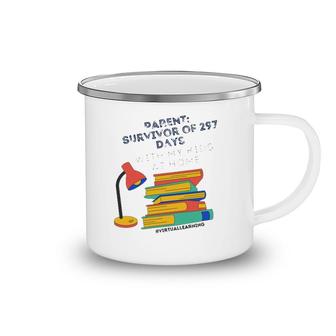 Virtual Teaching Parents Edition I Survived Learning Camping Mug | Mazezy