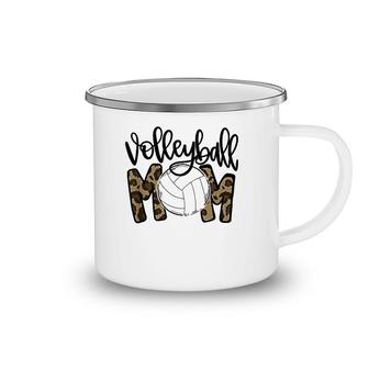 Volleyball Mom Leopard Funny Ball Mom Mother's Day Camping Mug | Mazezy