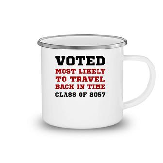 Voted Time Travel Funny Camping Mug | Mazezy
