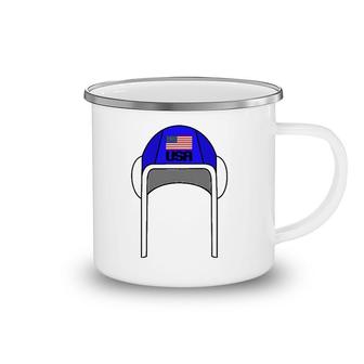 Water Polo Cap With Usa Flag Gift Idea Player And Trainer Camping Mug | Mazezy