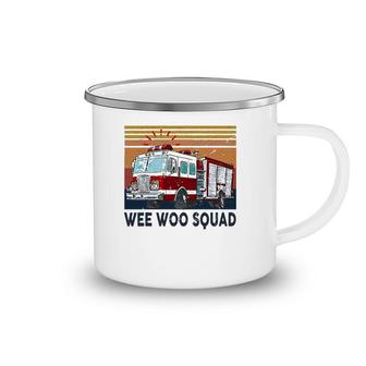 Wee Woo Squad Fire Truck Firefighter Vintage Camping Mug | Mazezy