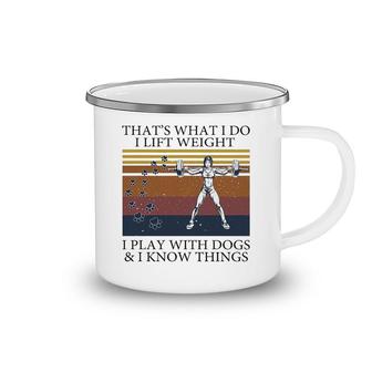 Weight Lifting That What I Do Camping Mug | Mazezy