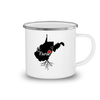 West Virginia Roots Nurse State Map Wv Home Love Pride Camping Mug | Mazezy