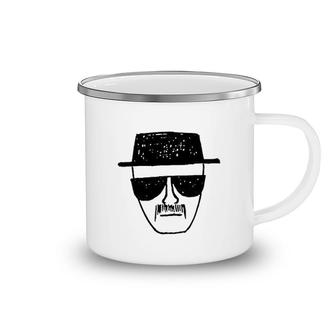 White Face Sunglasses Cool Face Camping Mug | Mazezy