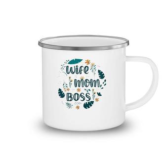 Wife Mom Boss Version Camping Mug | Mazezy