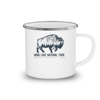 Wind Cave National Park Sd Bison Buffalo Tee Camping Mug | Mazezy