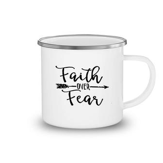 Women Cute Faith Fear Camping Mug | Mazezy