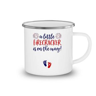 Womens 4Th Of July Pregnancy Announcement Couples Baby Reveal Camping Mug | Mazezy