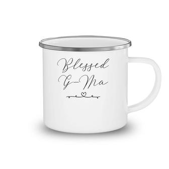 Womens Blessed G-Ma Grandmother Gift Camping Mug | Mazezy