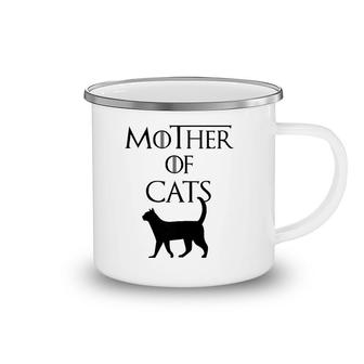 Womens Cat Mom Mother Of Cats Camping Mug | Mazezy