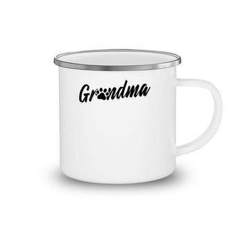 Womens Dog Grandma Mothers Day Gifts Women Pawma Paw Print V-Neck Camping Mug | Mazezy