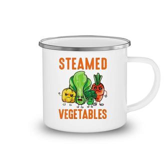 Womens Funny Gift For Vegan Vegetarians Kids Steamed Vegetables V-Neck Camping Mug | Mazezy