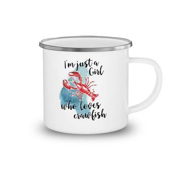 Womens Just A Girl Who Loves Crawfish - Cajun Crawfish Boil V-Neck Camping Mug | Mazezy