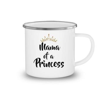 Womens Mama Of Princess Gift Mother's Day Matching V-Neck Camping Mug | Mazezy