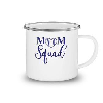 Womens Mom Squad Purple Lettered Top For The Proud Mom To Wear Camping Mug | Mazezy UK