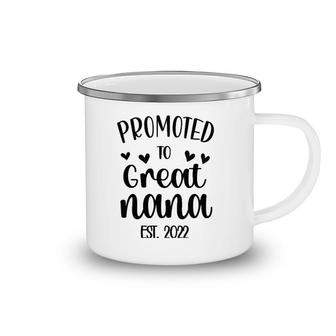 Womens Promoted To Great Nana Est 2022 New Great Nana Soon To Be Camping Mug | Mazezy